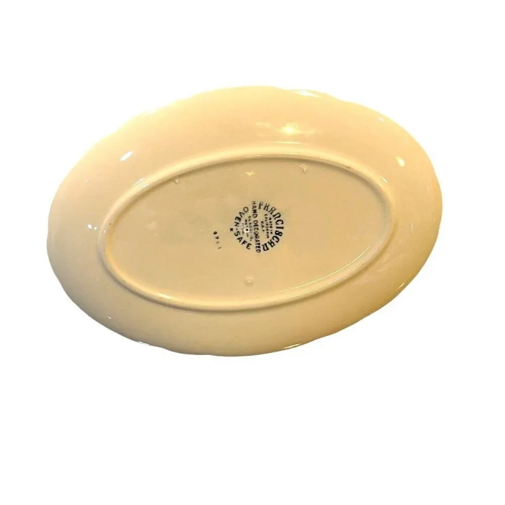 Franciscan Pottery Desert Rose Floral Gravy Boat W Attached Plate USA